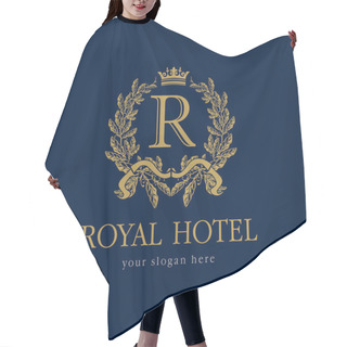 Personality  Royal Hotel Logo Hair Cutting Cape