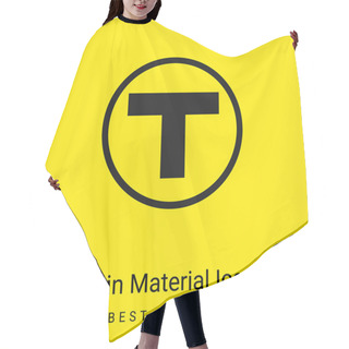 Personality  Boston Metro Logo Minimal Bright Yellow Material Icon Hair Cutting Cape