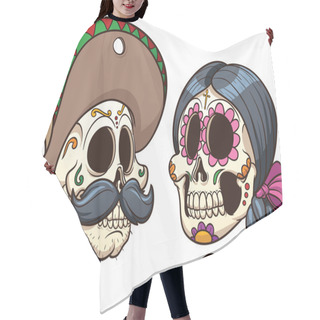 Personality  Mexican Skulls Hair Cutting Cape