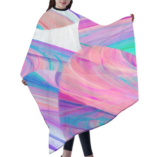 Personality  Art Abstract Colorful Rainbow Pattern Background Hair Cutting Cape