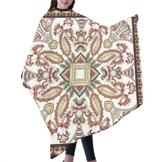 Personality  Bandanna With Ornate Pattern, Decorated Paisley Hair Cutting Cape