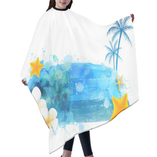 Personality  Summer Vacation Background Hair Cutting Cape
