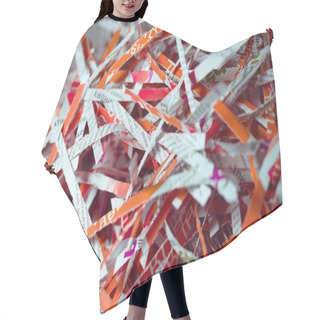 Personality  Shredded Color Paper Hair Cutting Cape