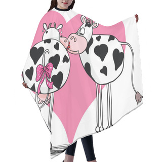 Personality  Kissing Cow Hair Cutting Cape