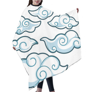 Personality  Japanese Or Chinese Style Cloud Design Set Hair Cutting Cape