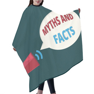 Personality  Text Sign Showing Myths And Facts. Conceptual Photo Oppositive Concept About Modern And Ancient Period Hair Cutting Cape
