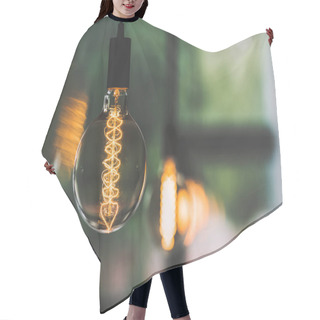 Personality  Vintage Light Bulb Hair Cutting Cape