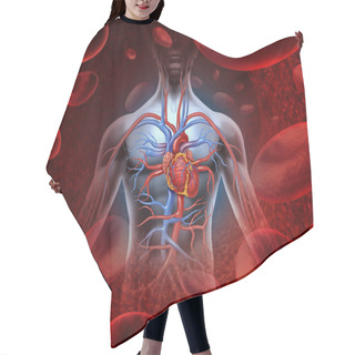 Personality  Human Heart Blood System Hair Cutting Cape