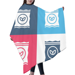 Personality  Bag Blue And Red Four Color Minimal Icon Set Hair Cutting Cape