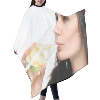 Personality  Woman Drinking Water  Hair Cutting Cape