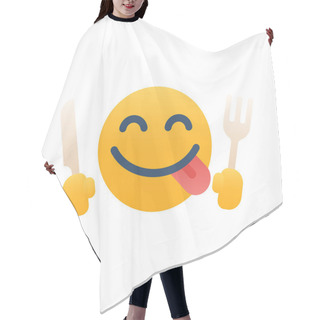 Personality  Straving Emoji Expression Icon Hair Cutting Cape