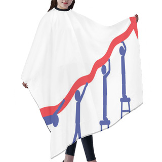 Personality  Pushing Up Arrow Hair Cutting Cape
