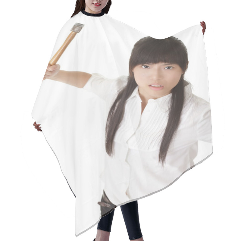 Personality  Angry Business Woman Hair Cutting Cape