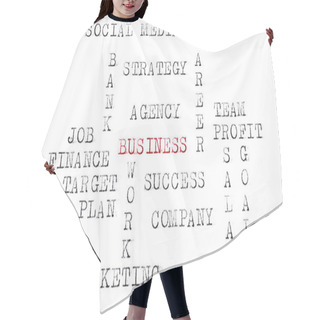 Personality  Business Words Printed On Typewriter Hair Cutting Cape
