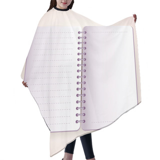 Personality  Vector Open Notepad Vector Illustration  Hair Cutting Cape