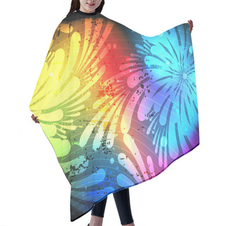 Personality  Spectral Floral Abstract Silhouettes Hair Cutting Cape