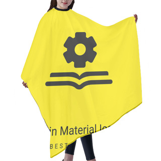 Personality  Book Minimal Bright Yellow Material Icon Hair Cutting Cape