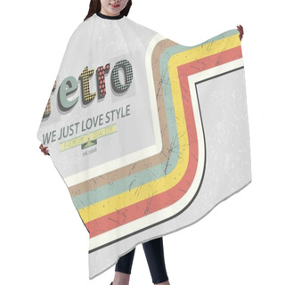 Personality  Retro Background With Stripes And Nice Title Hair Cutting Cape