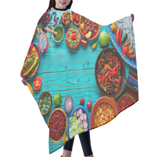 Personality  Mexican Food Mix Colorful Background Mexico Hair Cutting Cape