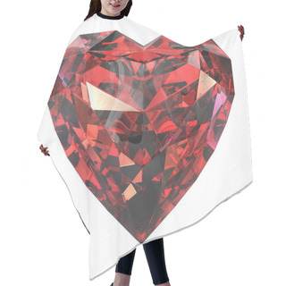Personality  Heart Shaped Ruby Hair Cutting Cape