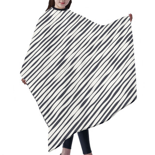 Personality  Slanted Wavy Lines Pattern Hair Cutting Cape