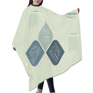 Personality  Minimalistic Infographic For Eclology Usage Hair Cutting Cape