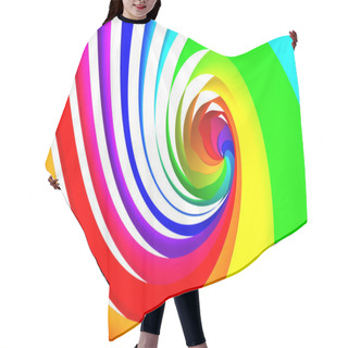 Personality  Colorful Spiral Hair Cutting Cape