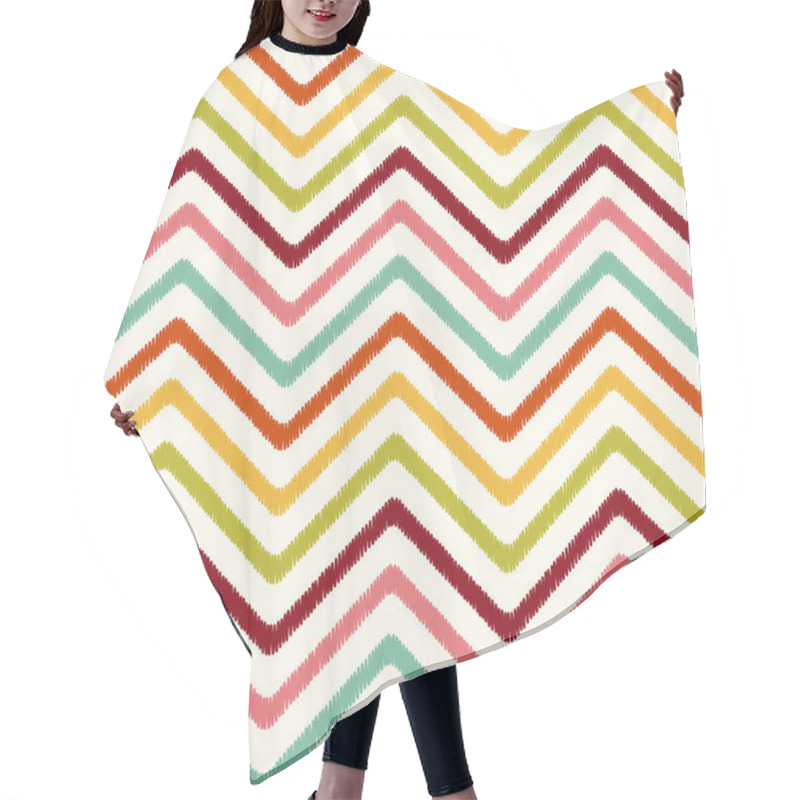 Personality  Seamless chevron wave pattern hair cutting cape