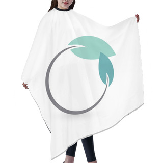 Personality  Eco Symbols With Leaf Hair Cutting Cape