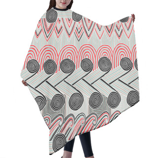 Personality  Collage Seamless Pattern Hair Cutting Cape