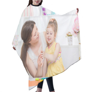 Personality  Creative Leisure Mom And Daughter Hair Cutting Cape