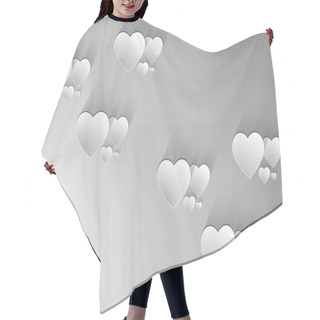 Personality  Gray Hearts Background Hair Cutting Cape