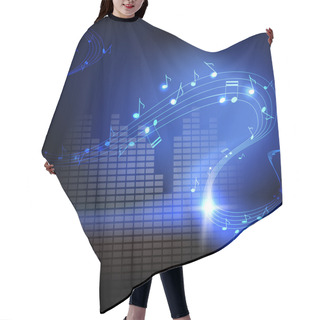Personality  Vector Background With Musical Notes Hair Cutting Cape
