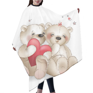 Personality  Bear With Heart Hair Cutting Cape