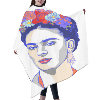 Personality  Magdalena Carmen Frida Kahlo Portrait Hair Cutting Cape