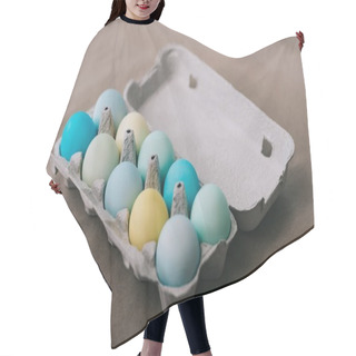 Personality  Multi-colored Easter Eggs In Cardboard Pack Hair Cutting Cape