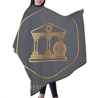 Personality  Bank Golden Line Premium Logo Or Icon Hair Cutting Cape
