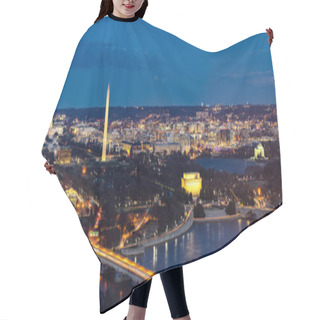 Personality  Aerial View Of Washington DC Cityscape From Arlington Virginia USA. Hair Cutting Cape