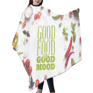 Personality  Fresh Vegetables And Herbs Hair Cutting Cape
