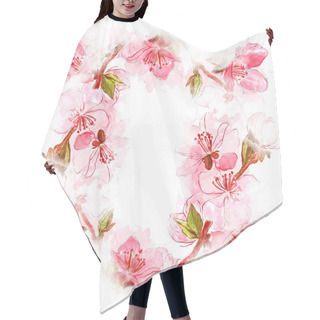 Personality  Delicate Japanese Cherry Blossoms Hair Cutting Cape