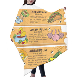 Personality  Set Banners Fast Food Hair Cutting Cape