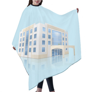 Personality  City Hospital Building With Reflection Hair Cutting Cape