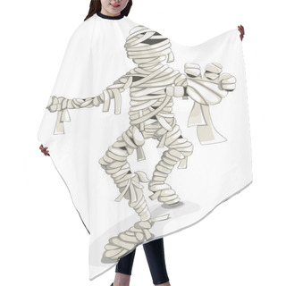 Personality  Walking Mummy Isolated On White Hair Cutting Cape