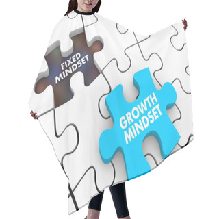 Personality  Fixed Vs Growth Mindset Puzzle Pieces 3d Illustration Hair Cutting Cape