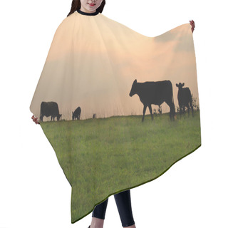 Personality  Silhouetter Of Cows Hair Cutting Cape