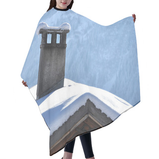 Personality  Roof Of A Chalet Cowred With Snow Hair Cutting Cape