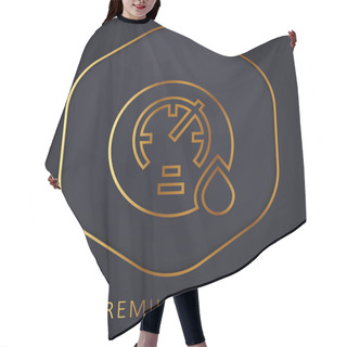 Personality  Barometer Golden Line Premium Logo Or Icon Hair Cutting Cape