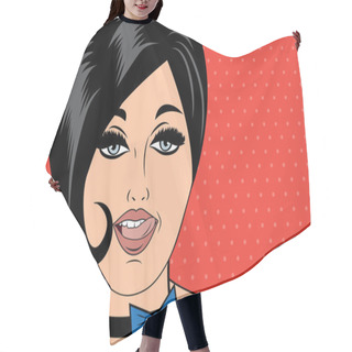 Personality  Sexy Horny Woman In Comic Style, Xxx Illustration Hair Cutting Cape