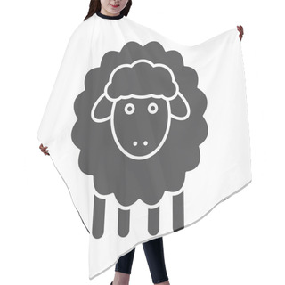 Personality  Easter Lamb Glyph Icon Hair Cutting Cape