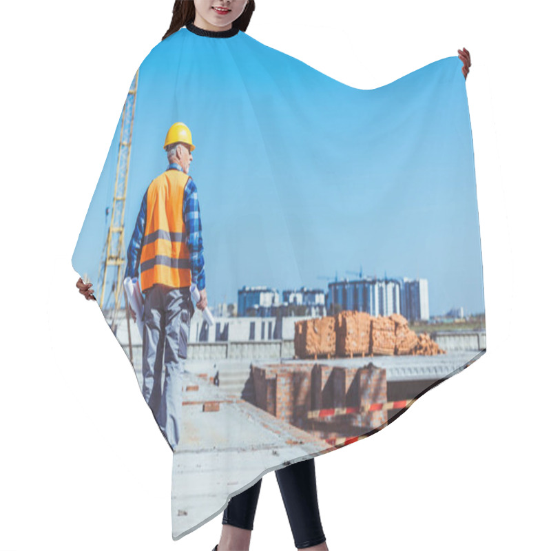 Personality  construction site hair cutting cape